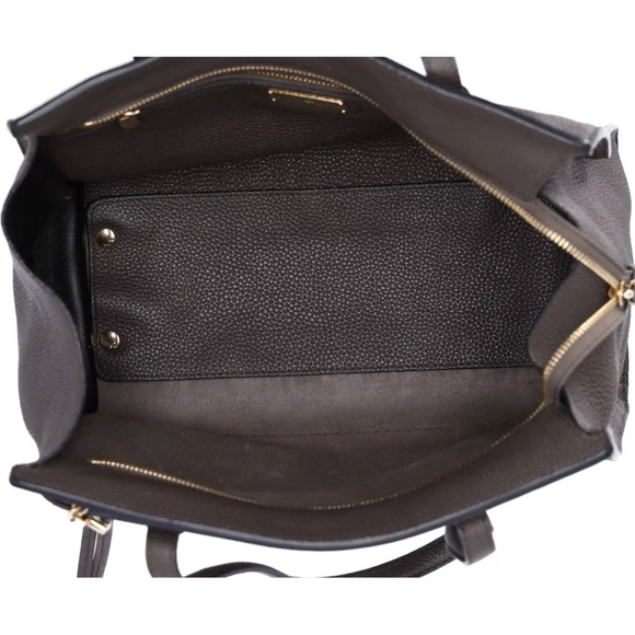 Salvatore Ferragamo Amy Medium Top Zip Shoulder Tote Bag Leather Dark Gray - Picture 11 of 11